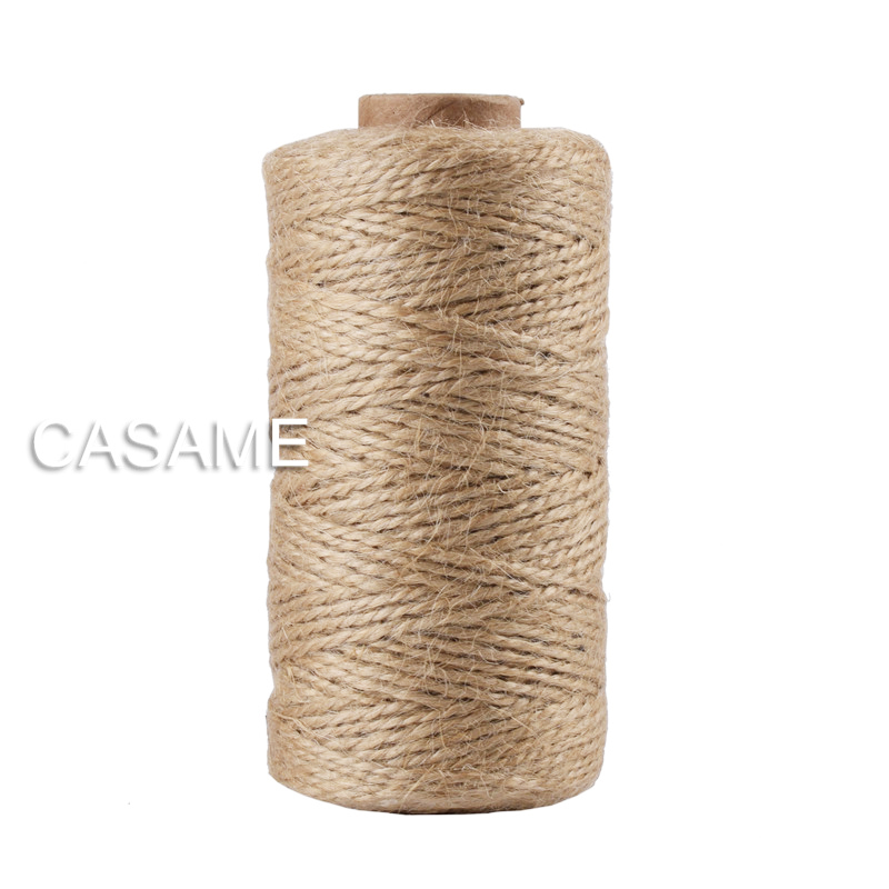 Twine Jute Natural - Algodão Embrulho Cabos para DIY, Natural