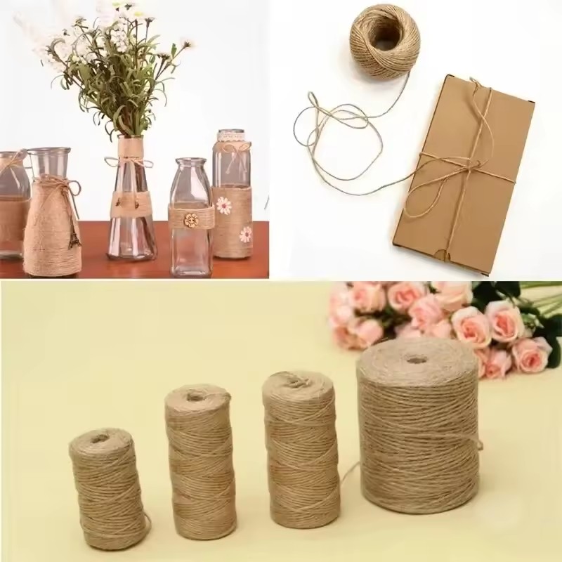 100m natural vintage corda de  - Twine Jute Natural avaliação e preço