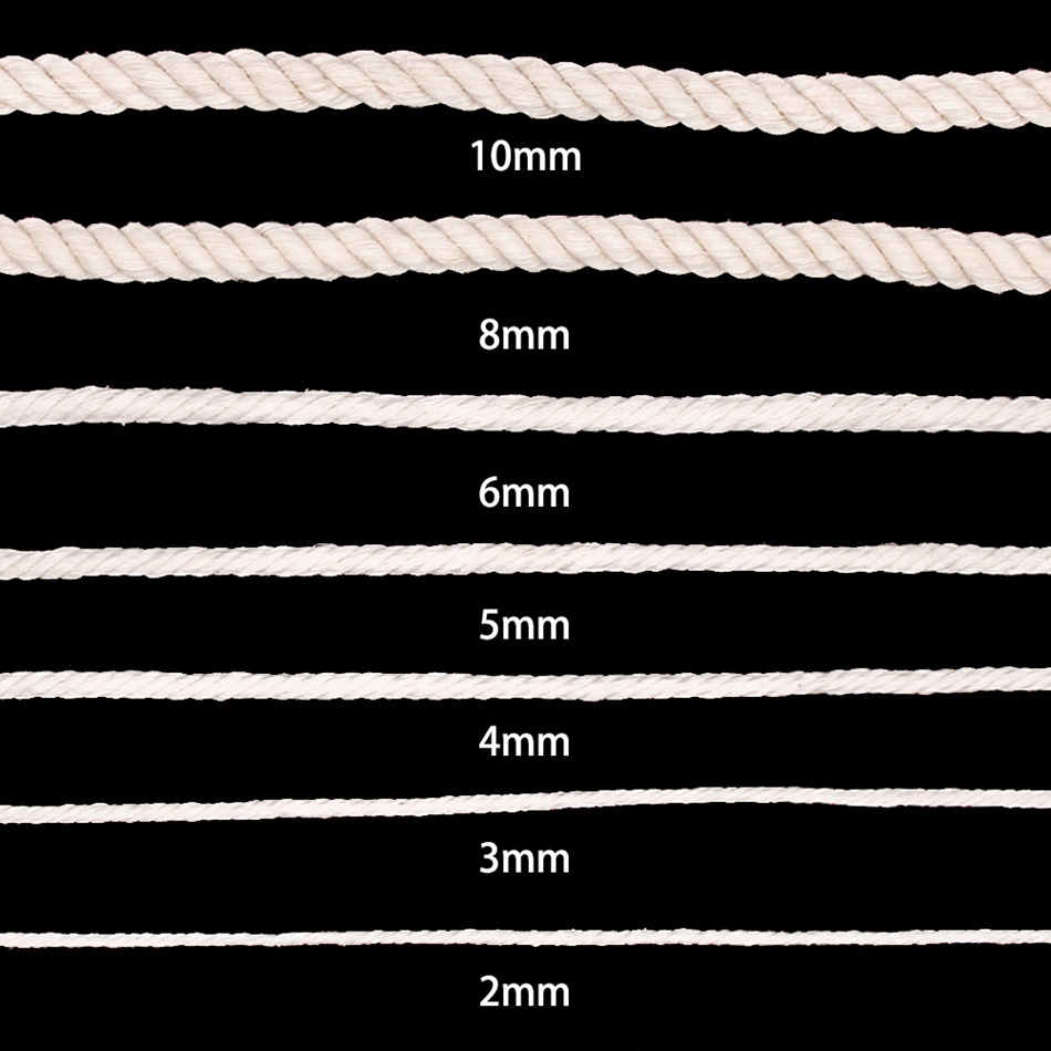 1mm-10mm 100% algodão macrame  - Twine Jute Natural avaliação e preço